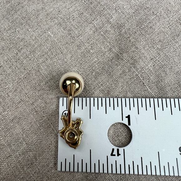 Kate Spade Dainty Sparklers Drop Back Earrings Pink & Faux Pearl Gold Tone - Picture 9 of 12